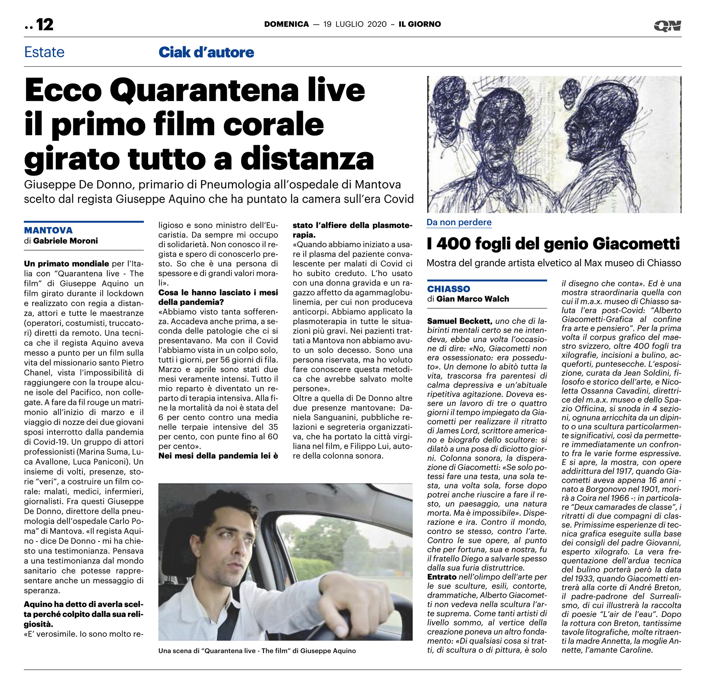 Giuseppe Aquino stampa 2020 Film